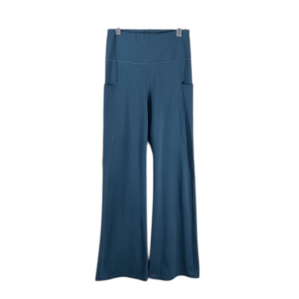 Hofi Women’s XS Blue Bootcut Yoga Athletic Leggings Mid Rise Pockets